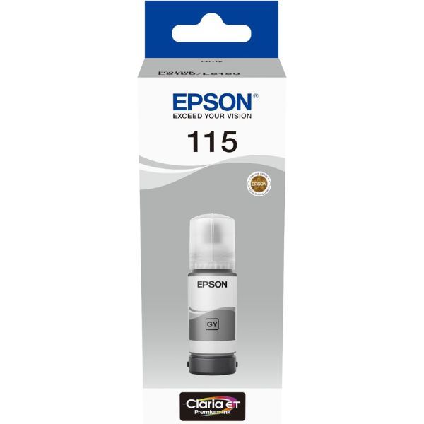 Epson Original Ink Gray 115 C13T07D54A 70ml EcoTank L8160/L8180