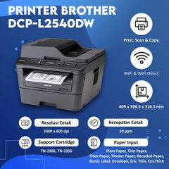 Brother Printer Black AIO Mono Laser DCP-L2540DW