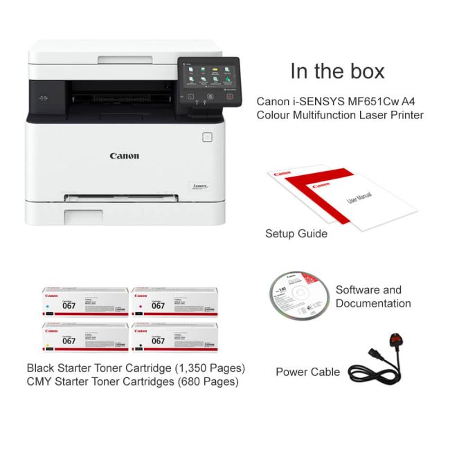 CANON PRINTER LASER I-SENSYS MFP MF651CW EMEA