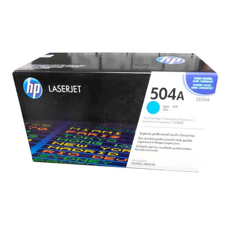 HP Toner Original Cyan 504A/CE251A CP3525/CM3530