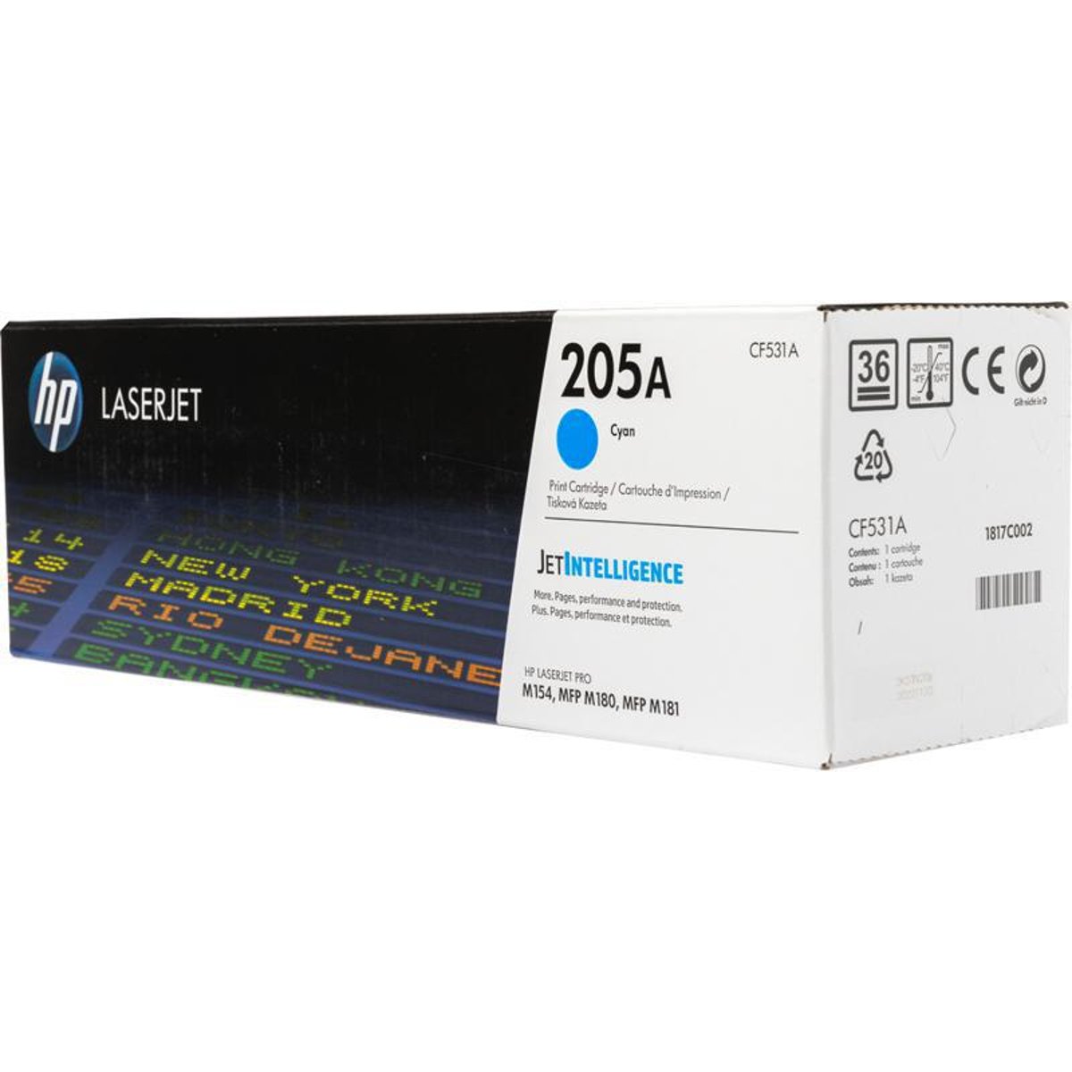 HP Toner Original 205A/CF531A Cyan MFP-M180/181