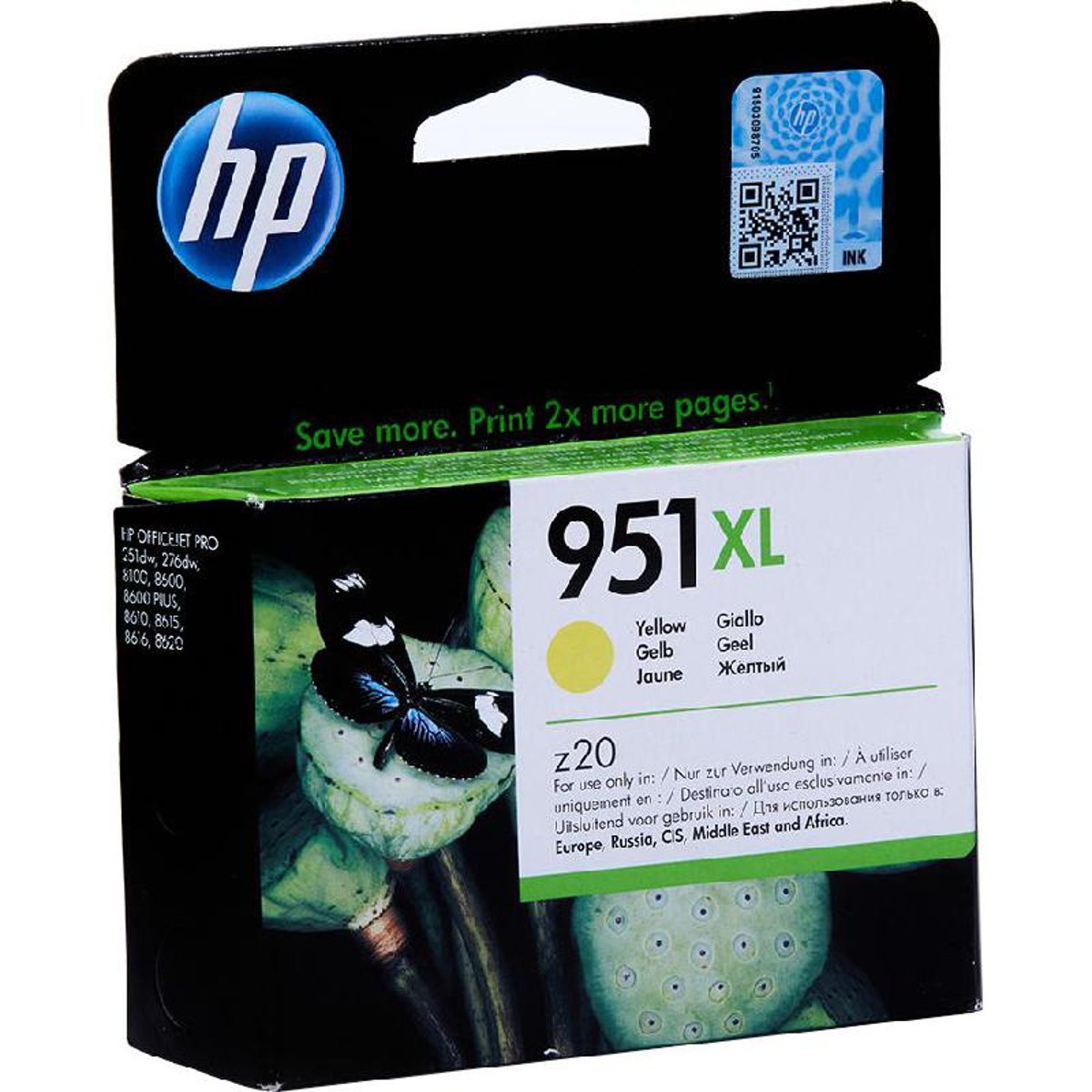 حبر HP الأصلي باللون الأصفر 951XL/CN048AE 8610/8620