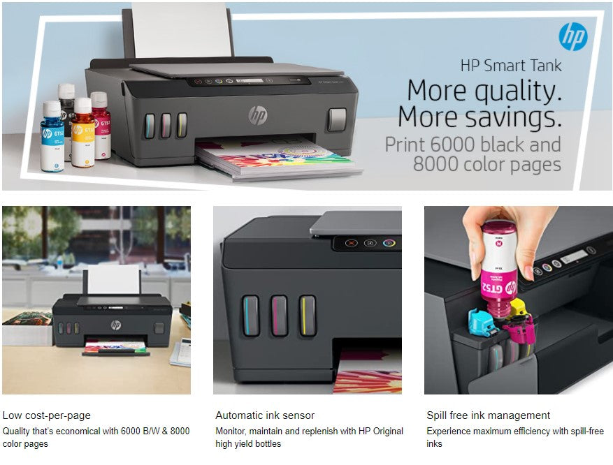 HP Printer Original Color Smart Tank 500 All-in-One