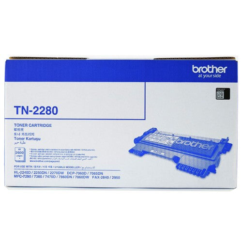 Brother Toner Original Black TN-2280 HL-2240D/2250DN/2270DW/DCP-7060D/7065DN/MFC-7290/7360/7470D/7860DN/7860DW/FAX-2840/2950