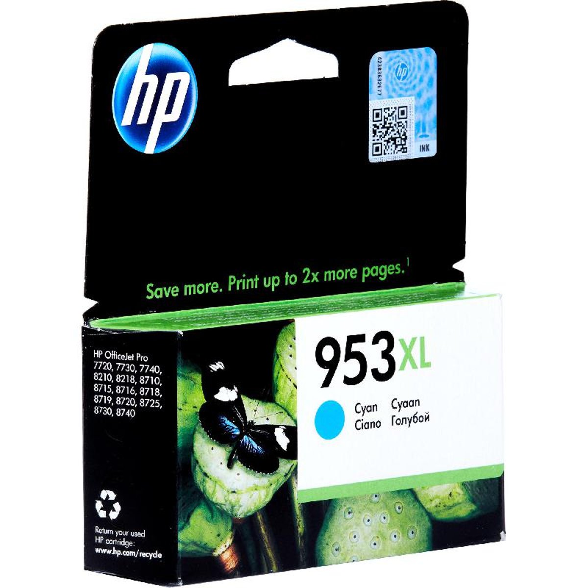 حبر أصلي HP 953XL/F6U16AE سماوي OFFICEJET PRO 8710