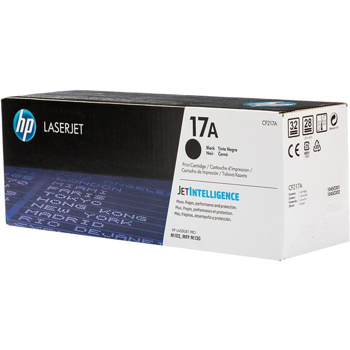 حبر HP الأصلي باللون الأسود 17A/CF217A لطابعات M102/M130