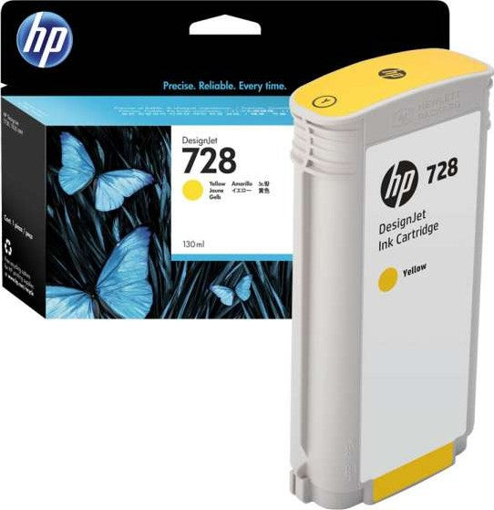 حبر أصلي أصفر HP 728/F9J65A للطابعات T730/T830 سعة 130 مل