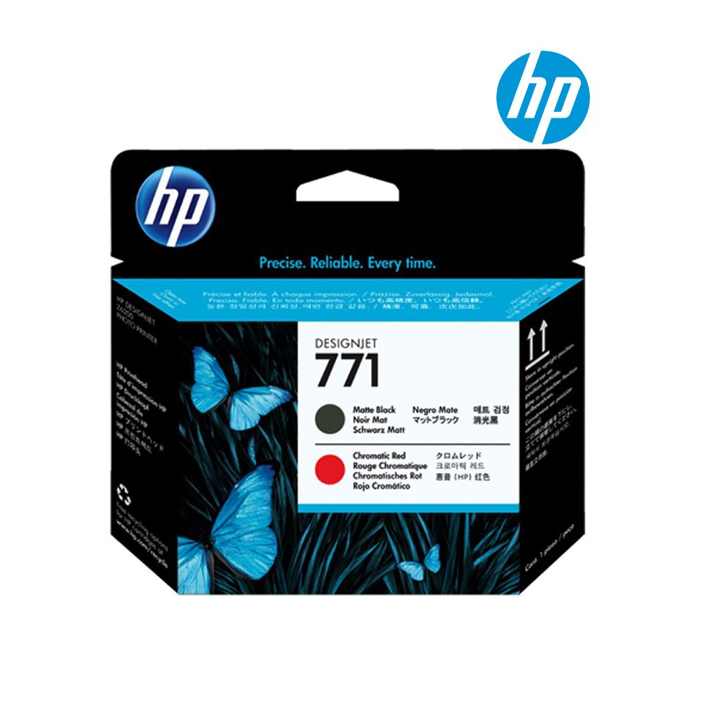 رأس الطباعة HP 771 باللون الأسود غير اللامع / الأحمر اللوني