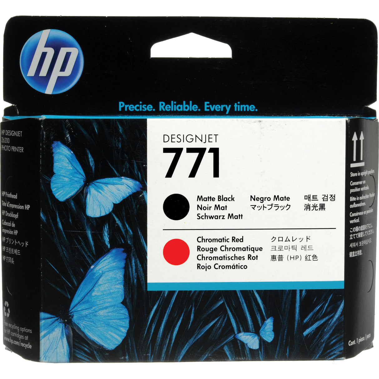 HP Printhead Matte Black / Chromatic Red 771/