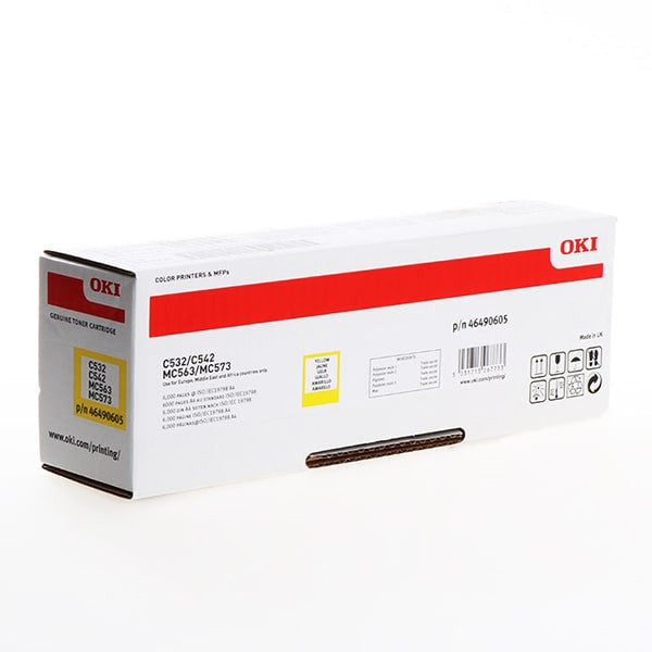 Oki Toner Original Yellow C542 C573 46490629 6k Yield