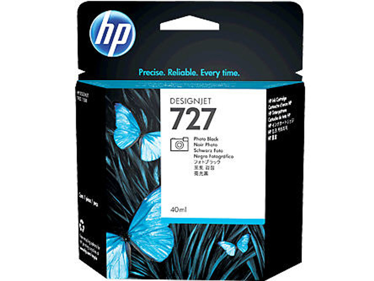 حبر HP الأصلي للصور باللون الأسود 727/B3P23A للطابعات الراسمة سعة 130 مل