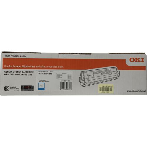 Oki Toner Original Cyan 46471107 MEDIUM-C823/833/843-7K