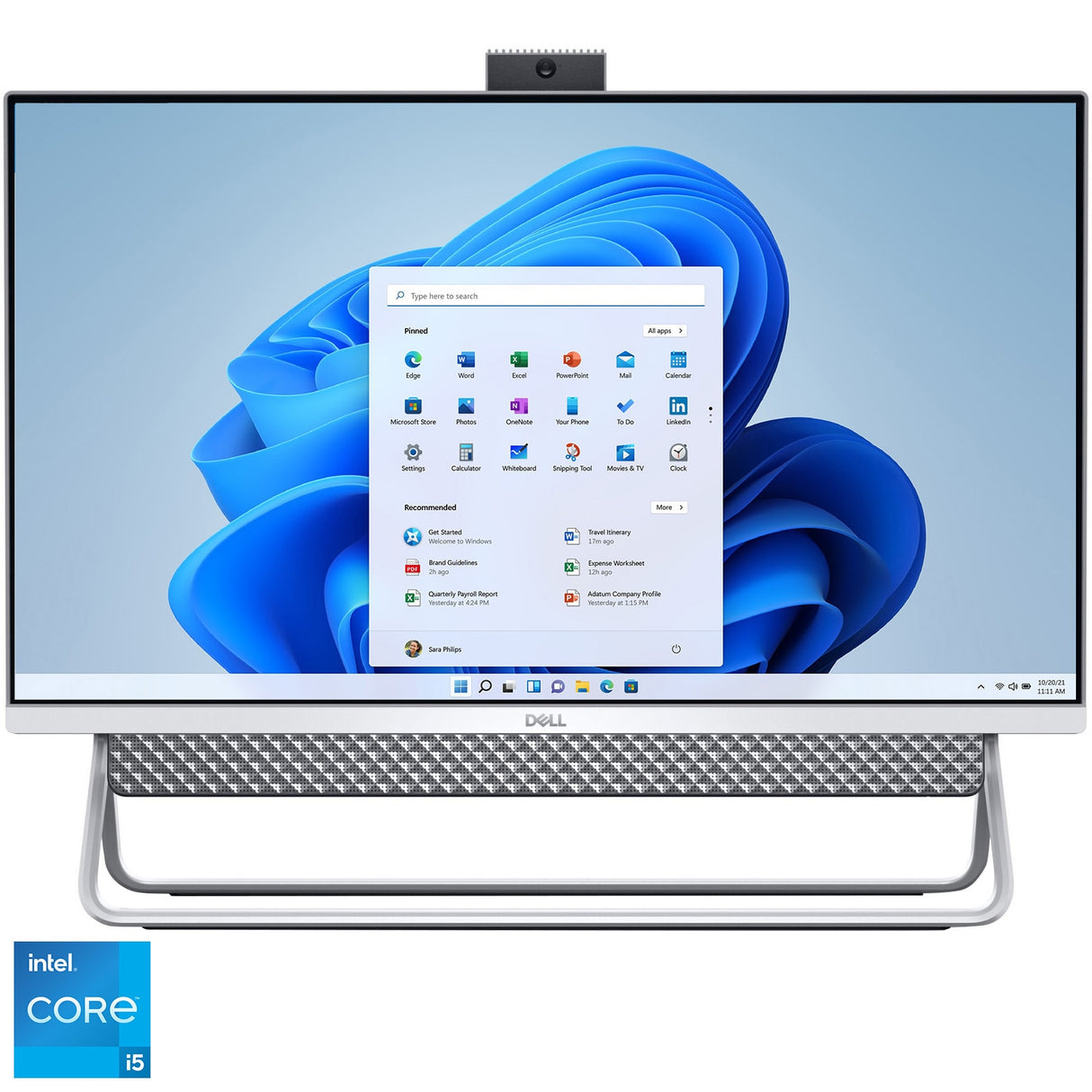 كمبيوتر Dell All-in-One 5400 ci-5 8gb 512ssd يعمل بنظام التشغيل Windows 11 touch 23.8 (الجيل الحادي عشر)