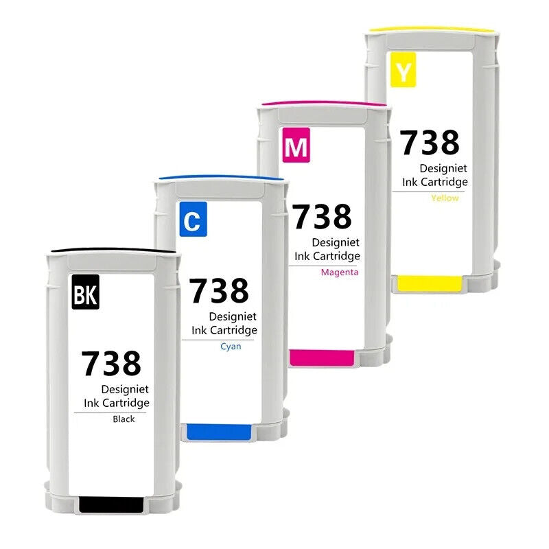 طابعة HP Ink Magenta الأصلية 738/498N6A-130ML PLOTTER-T850/T950