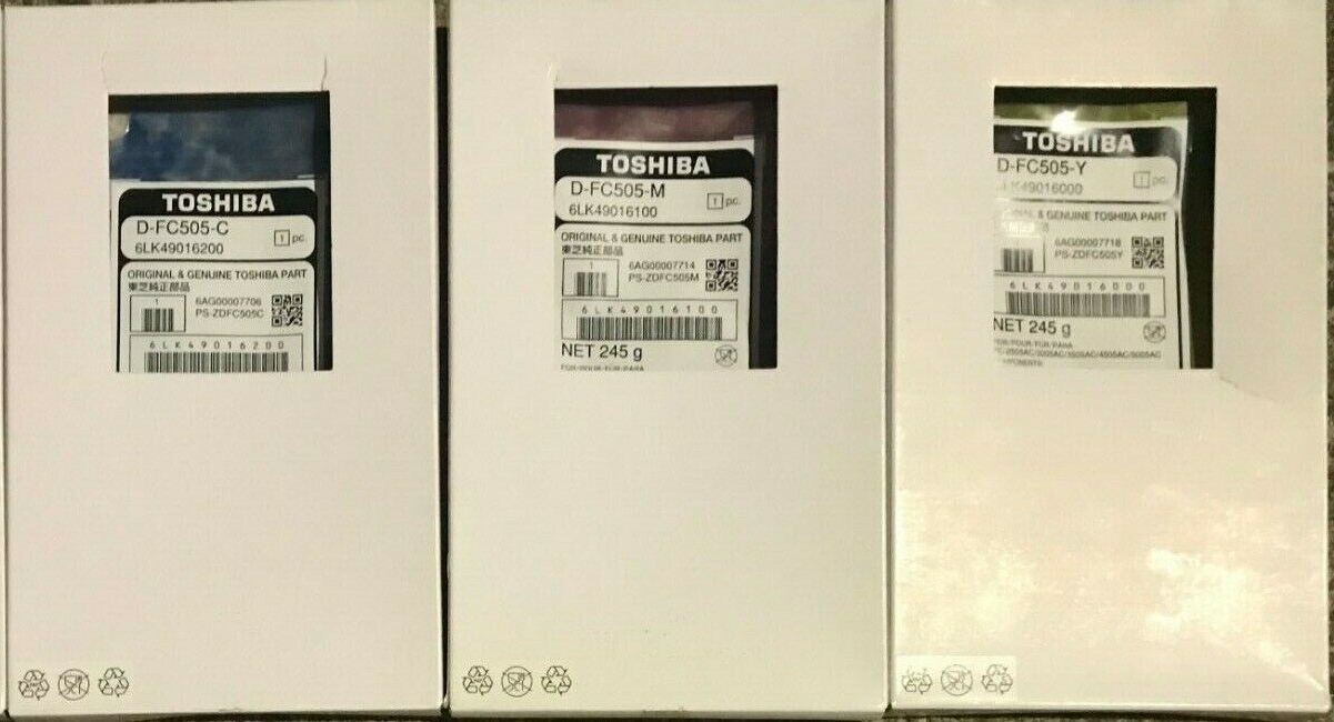 طابعة Toshiba Developer الأصلية D-FC505 باللون الأصفر eStudio 2505/3005/3505/4505/5005