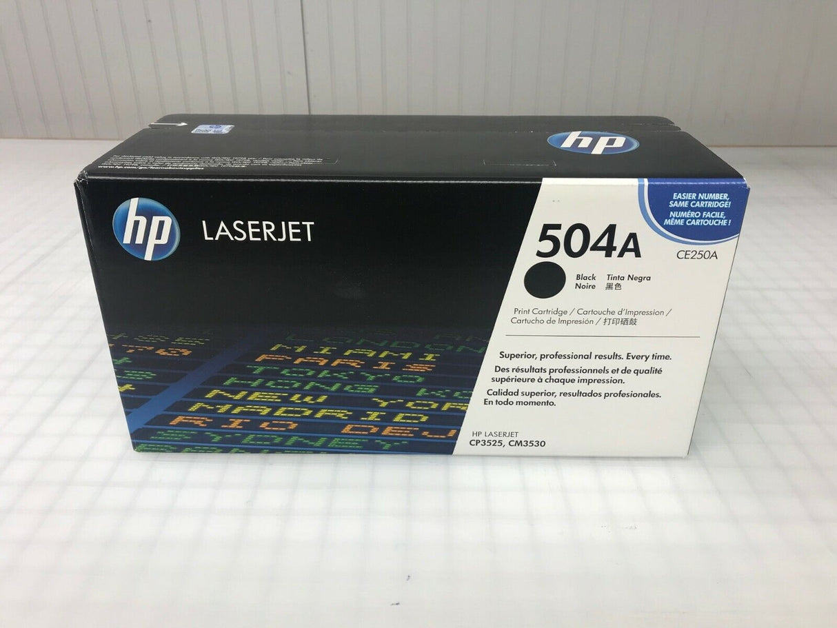 حبر HP الأصلي باللون الأسود 504A/CE250A CP3525/CM3530