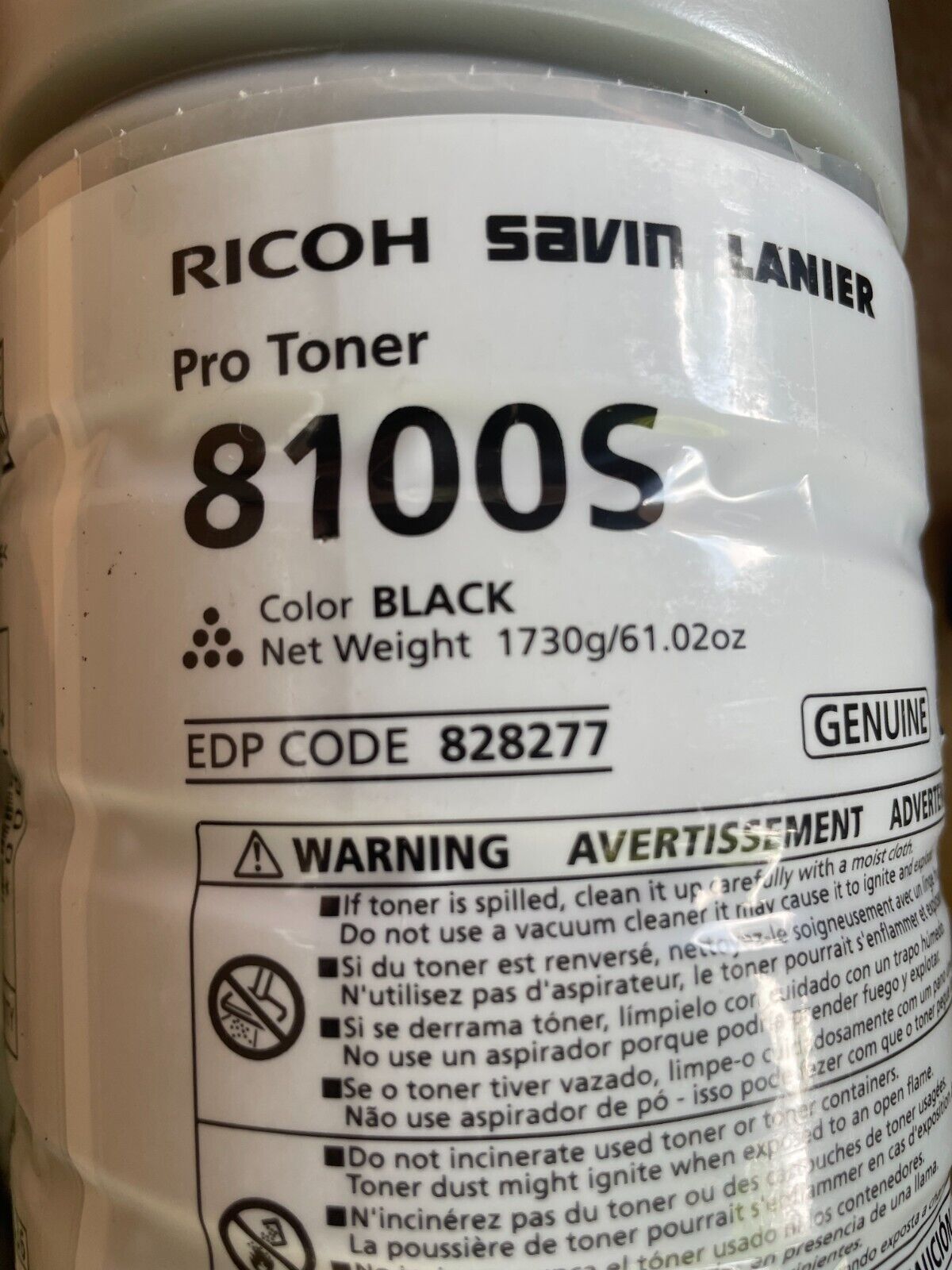 Ricoh Toner Original Black TYPE-8100S 8100/8110/8120