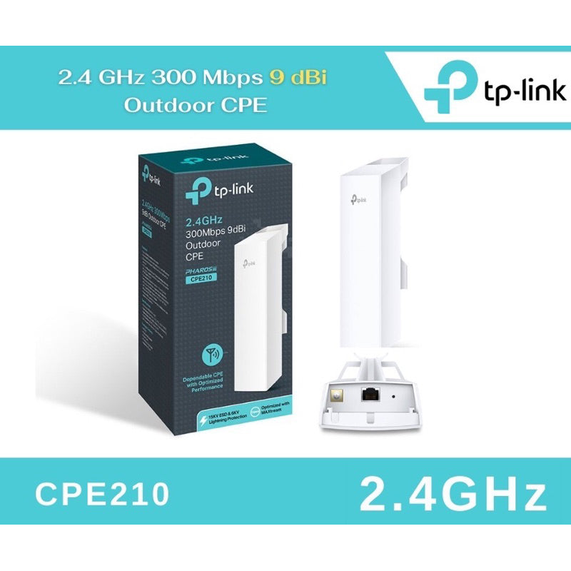 جهاز TP-Link CPE210 2.4 جيجا هرتز 300 ميجابت في الثانية 9 ديسيبل CPE خارجي