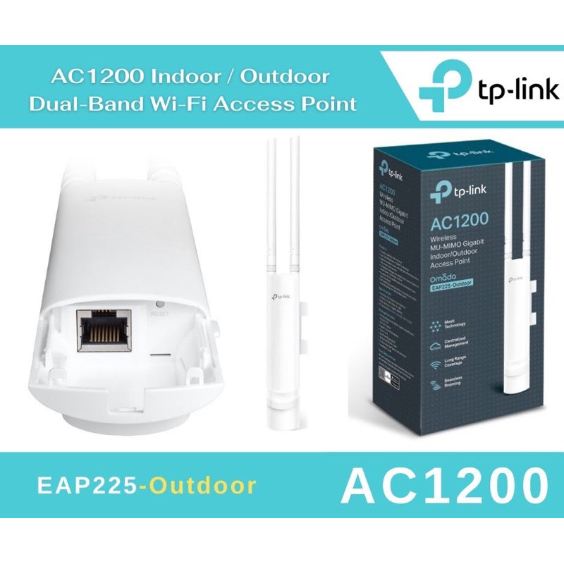 TP-Link EAP225-Outdoor AC1200 Indoor/Outdoor Dual-Band Wi-Fi Access Point