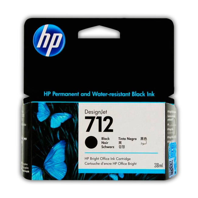 HP Ink Original Black 712/3ED70A DJ 38ML