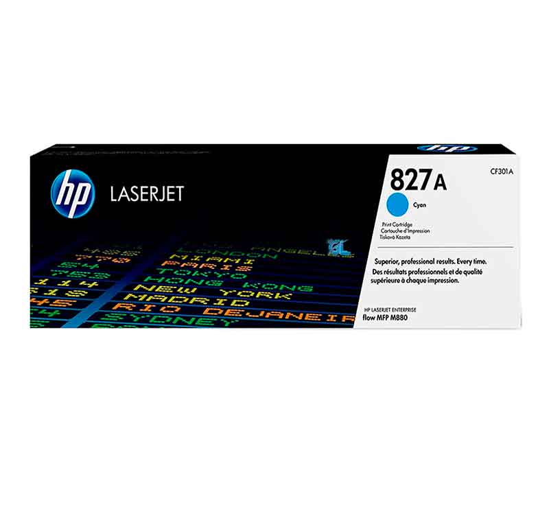 حبر HP الأصلي باللون السماوي 827A/CF301A للطابعات متعددة الوظائف M880