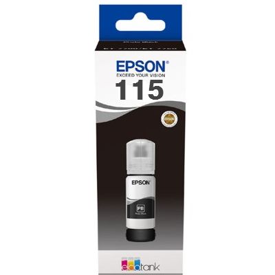 Epson Original Ink Photo Black 115 C13T07D14A 70ml EcoTank L8160/L8180